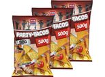 Xox Party Tacos Barbecue Corn Snack Salato E Croccante 500G Confezione Da 3 Pezzi