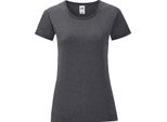 Maglietta Fruit Of The Loom Iconic Da Donna, Manica Corta PC3400 (Xl) (Grigio Scuro Screziato)