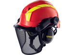 Uvex 9772 9774238 Casco Di Sicurezza Forestale Rosso (9774238)