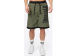 Pantaloncini Da Spiaggia Da Uomo Regular Fit Clennell Black/Olive Xxl Lonsdale