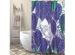 Msv Tenda Da Doccia Antimuffa - Antibatterica, Lavabile, Impermeabile, - Poliestere, "Rain Forest"" 180X200Cm"