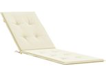 Vidaxl Cuscino Per Sedia A Sdraio Crema (75+105)X50X4 Cm