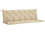 Vidaxl Cuscini Per Panca Da Giardino 2 Pz. Tessuto Oxford Beige 180X50X7 Cm