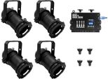 Eurolite Set 4X PAR-16 Spot Sw Dim2Warm + EDX-4 Dmx Rdm Led-Dimmerpack (20000694)