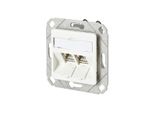 Metz Connect C6Amodul 2 Porte 180°M Scatola Da Incasso, Bianco Puro RAL9010