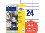 Avery Etichette Universali Zweckform, 70 X 37 Mm, Bianco