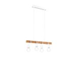 Eglo Lampada A Sospensione Townshend 4 Luci In Legno Bianco E Beige