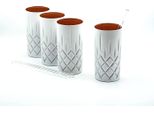 Nachtmann Noblesse 4Er-Set Set White Edition LongdrinkgläSer 375 Ml I SpüLmaschinenfest I Trinkglas Coloured By Ekm (Weiß/Kupfer) + 4Er-Set Ekm Living Glastrinkhalme
