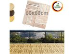 Floranica Piastrelle In Legno 60 X 60 Cm 1 Pz. Non Trattato Pavimentazione Da Esterno Per Giardino, Terrazze E Balconi