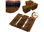 Floranica Piastrelle In Legno 30 X 30 Cm 56 Pz./ 5 M² Marrone Pavimentazione Da Esterno Per Giardino, Terrazze E Balconi