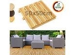 Floranica Piastrelle In Legno 50 X 50 Cm 1 Pz. Naturale Pavimentazione Da Esterno Per Giardino, Terrazze E Balconi