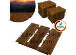 Floranica Piastrelle In Legno 30 X 30 Cm 28 Pz./ 2 5 M² Marrone Pavimentazione Da Esterno Per Giardino, Terrazze E Balconi