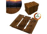 Floranica Piastrelle In Legno 30 X 30 Cm 11 Pz./ 1 M² Marrone Pavimentazione Da Esterno Per Giardino, Terrazze E Balconi