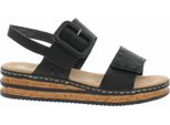 Rieker Sandalo Donna Sandalo Slingback Zeppa Fibbia 62950, Dimensioni:37 Eu, Colore:Nero