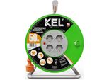 Tamburo Per Cavi Plastrol Standard Line, Schuko; 4X2P+Z; IP20; 10A; H05VV-F; 3X1,5; 50M; Arancione (W-97542)