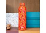 Quokka Solid, Borraccia / Thermos In Acciaio Inox Orange Bloom, 630Ml, 11868