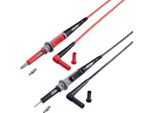 Voltcraft MS-4PS-E Cavo Di Prova Di Sicurezza [Spina Di Sicurezza Da 4 Mm - Sonda Di Prova] 1,00 M Nero, Rosso 1 Pz (VC-1102559