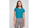 DáMské TričKo Urban Classics Ladies Stretch Jersey Cropped Tee Verde Acqua - M