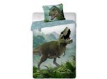 Faro Biancheria Da Letto In Cotone 140X200 Dinosaurus T Rex 002 Federa Verde 70X90