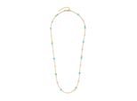Collana Leonardo Emina Da Donna In Acciaio Inossidabile Placcato Oro, Perle Di Vetro