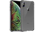 Smartphonica Iphone Xs Max Custodia In Silicone Antiurto Trasparente Con Paraurti - Nero