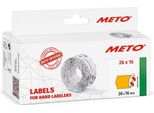 Meto 30007351 Meto Preisetiketten Leuchtorange Permanent 26,0 X 16,0 Mm, 6 Rollen