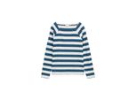 Tom Tailor Damen Langarmshirt Mit Streifenmuster, Blau, Gestreift, Gr. S