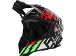 Casco Da Motocross Acerbis Steel Carbon 22.06 Verde Rosso Nero Lucido Taglia M