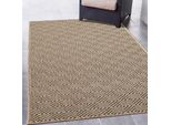 Tappeto Per Esterni Robusto E Resistente Alle Intemperie - Motivo A Rombi Beige/Nero Dimensioni - 160 X 230 Cm