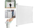 Va-Cerulean Cancelletto Per Scale Cancelletto Per Porte Estensibile 0-150 Cm Barriere Per Cani Cancelletto Retrattile Per Porte E Scale Per Bambini E Animali Domestici (Bianco, 150 Cm)