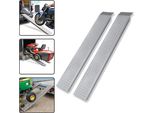 Va-Cerulean Rampa Di Carico In Acciaio Zincato 2 Pezzi Rampa Di Carico Fino A 400 Kg, Rampa Di Carico Antiscivolo Per Moto, 135 X 23 X4,5 Cm