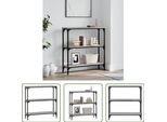 The Living Store Consolle Grigia Sonoma 75X22,5X75 Cm Materiale A Base Di Legno