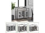 The Living Store Credenza Grigio Sonoma 100X35X80 Cm Materiale A Base Di Legno