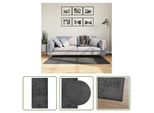 The Living Store Tappeto Iza A Pelo Corto Stile Scandi Antracite 80X150 Cm