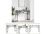 The Living Store Consolle Con Ripiano Grey Sonoma 105X30X75Cm Materiale A Base Di Legno