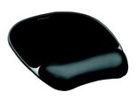 Tappetino Per Mouse "Crystals Gel"", Nero, Con Poggiapolsi In Gel, Fellowes"