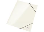 Leitz 3982-00-01 3982 Cartella Angolare Wow, A4, Capacità 250 Fogli, Cartone, Bianco Perla