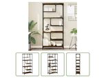 The Living Store Libreria In Rovere Fumé 81X36X176 Cm Materiale In Legno
