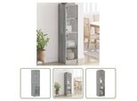 The Living Store Credenza Con Ante In Vetro Grey Sonoma 35X37X142 Cm