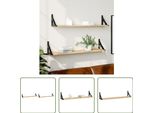 The Living Store Mensole Da Parete 2 Pezzi Rovere Sonoma 80X15X15,5 Cm Materiale In Legno