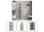 The Living Store Armadio A Muro Grigio Cemento 34,5X34X90 Cm Materiale Legno