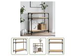 The Living Store Tavolo Consolle Rovere Sonoma 75X29X75 Cm Materiale In Legno