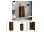 The Living Store Armadio A Muro Rovere Fumè 34,5X34X90 Cm Materiale Legno