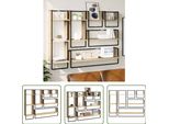 The Living Store Set Di Scaffali A Parete Da 6 Pezzi Con Aste Materiale In Legno Rovere Sonoma