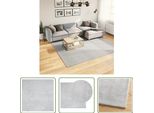 The Living Store Tappeto Huarte A Pelo Corto Morbido E Lavabile Grigio 240X240 Cm