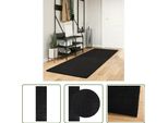 The Living Store Tappeto Huarte A Pelo Corto Morbido E Lavabile Nero 80X250 Cm