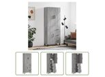 The Living Store Credenza Grey Sonoma 69,5X34X180 Cm Materiale A Base Di Legno