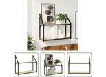The Living Store Mensola A Muro 2 Scomparti Rovere Sonoma 60X21X51 Cm Materiale In Legno