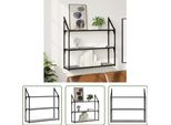 The Living Store Mensola A Muro 3 Scomparti Grey Sonoma 80X21X78,5 Cm Materiale A Base Di Legno