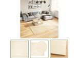 The Living Store Tappeto Huarte A Pelo Corto Morbido E Lavabile Crema 240X240 Cm